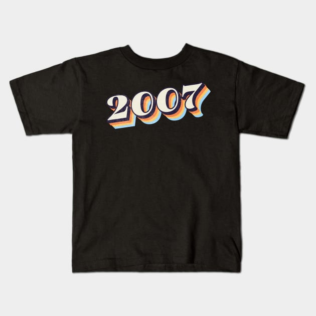 2007 Birthday Year Kids T-Shirt by Vin Zzep